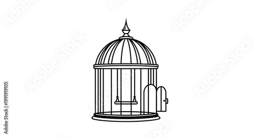 bird cage with a cage