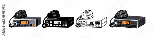 CB Radio and Microphone Set