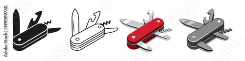 Multi-tool Pocket Knife Icons