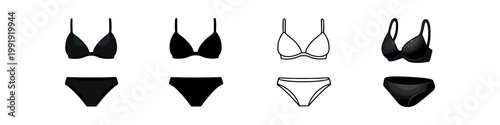 Lingerie Set Icons