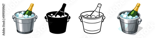 Champagne Bottle In Ice Bucket