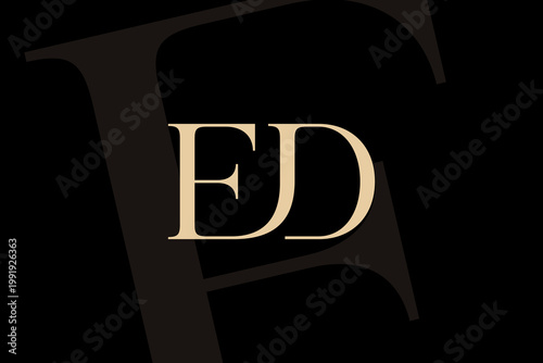Bild auf Leinwand ED or DE letter logo icon design
