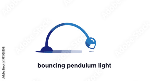 Modern blue pendulum light fixture with minimalist design.