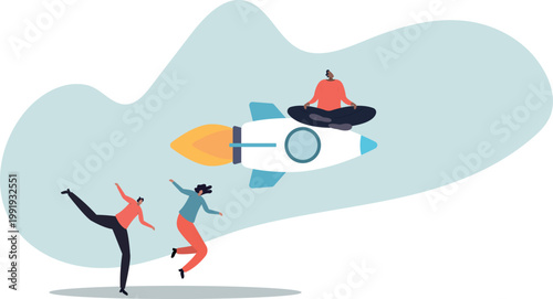 Competitive advantage to win business competition, innovation or creativity for winning strategy and success.human life and situation.