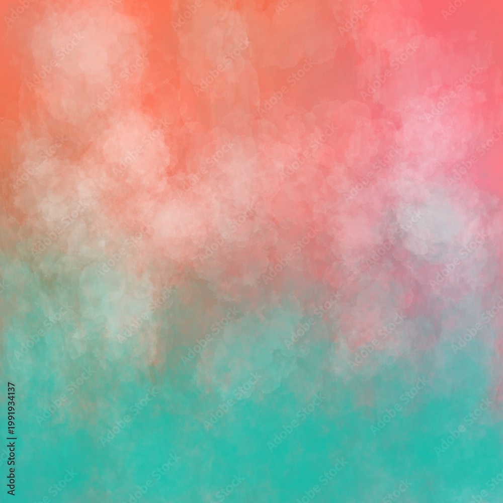 Fototapeta premium Warm coral abstract background with soft watercolor texture and subtle gradients, minimal and elegant backdrop for modern design, branding, and creative digital projects.