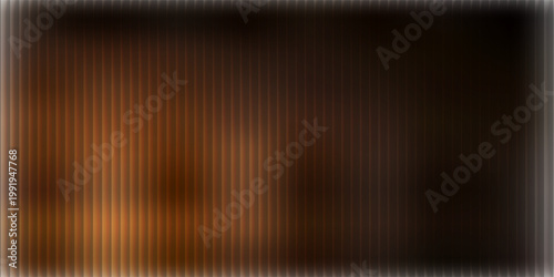 Dark brown beige orange ribbed glass. Vector ribbed glass texture background. Mesh gradient. acrylic ribbed bath surface. Reeded glass background semitransparent overlay. Bath wall window