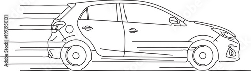 Minimalist line of a vintage airplane with propeller and wheels line airplane aircraft