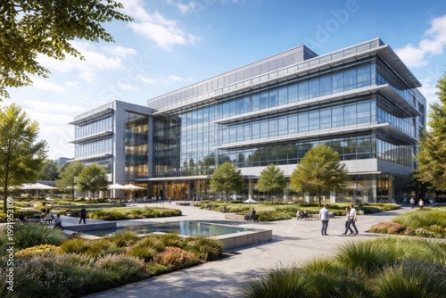 Life Science Campus Building with Research Plaza
