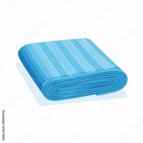 熱中症対策に使える冷感タオルのフラットイラスト