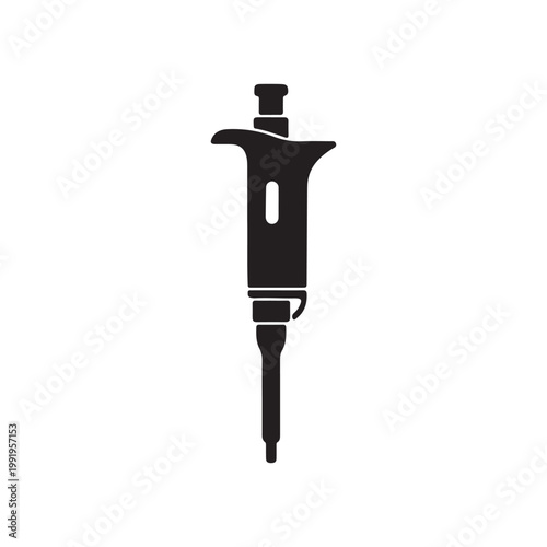 Automatic Pipette silhouette icon vector flat design