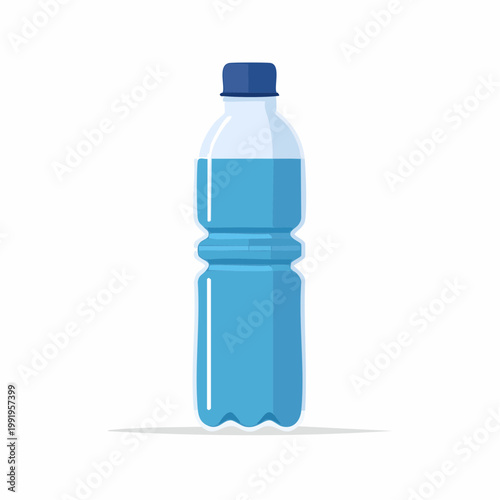 水筒・マイボトルのフラットイラスト（水分補給・エコ）