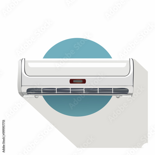 エアコンのフラットイラスト（冷房・熱中症対策）