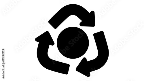 Recycle symbol icon isolated on white background