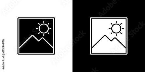 Image Icon Sheet Black And White