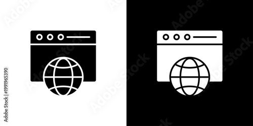 Browser Icon Sheet Black And White