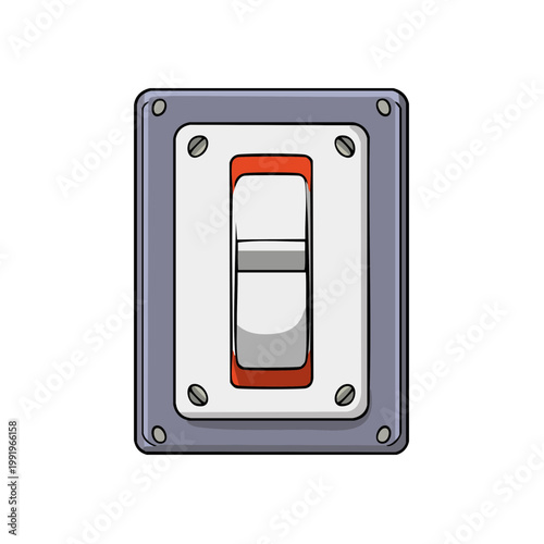 Simple Illustration of a Light Switch in the Off Position