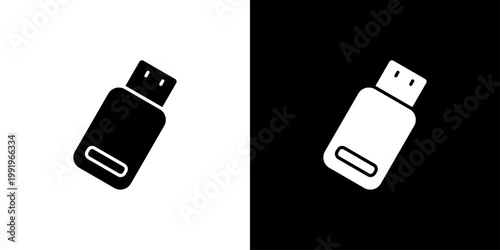 Pendrive Icon Sheet Black And White