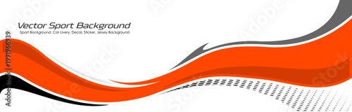 Abstract graphic of orange and white stripes wrap, sticker and decal design for transport EPS 10