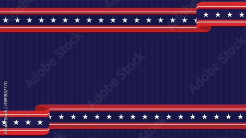 Abstract dark blue background with American flag elements perfect for Independence Day