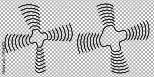 Tree ring wood circle set. Hand drawn tree ring pattern, line ripple circle wood texture. Wood organic slice line design. Vector illustration.