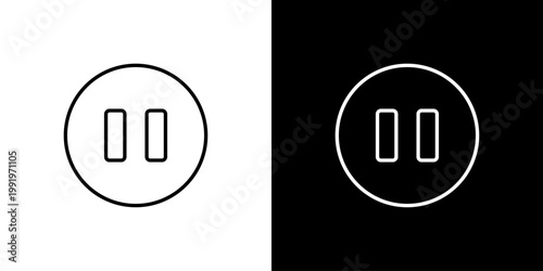 Pause Icon Sheet Black And White