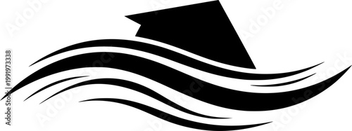 Flood icon suitable symbol simple stock illustration – Black and White Vector Illustration