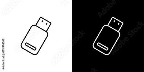 Pendrive Icon Sheet Black And White