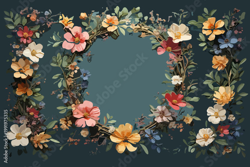 Flowers frame Flower border
