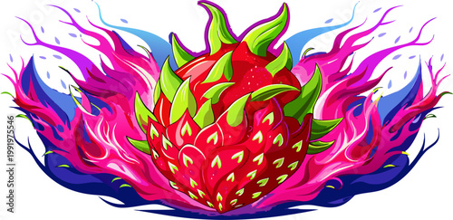 Need a striking visual for your design? Dragon fruit, but make it BOLD. 🐉🔥 Elevate your design level with this exotic illustration.