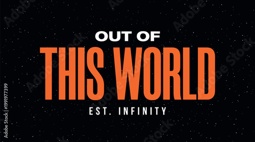 Inspirational space exploration typography for science fiction media and cosmic themed branding projects