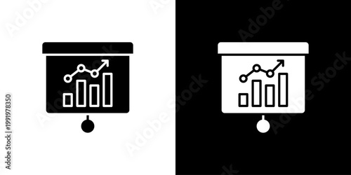 Bar chart Icon Sheet Black And White