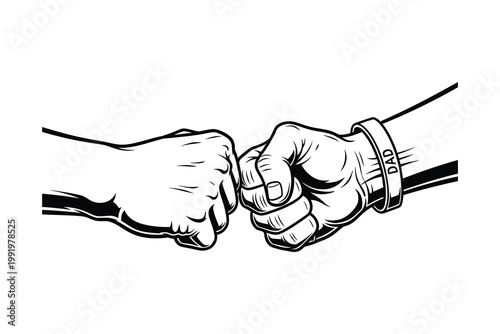 Handshake illustration a symbol of agreement trust and partnership in black and white