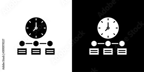 Timeline Icon Sheet Black And White