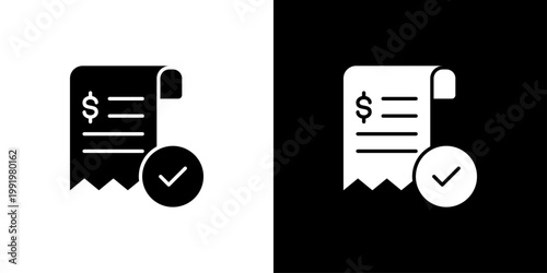 Invoice Icon Sheet Black And White