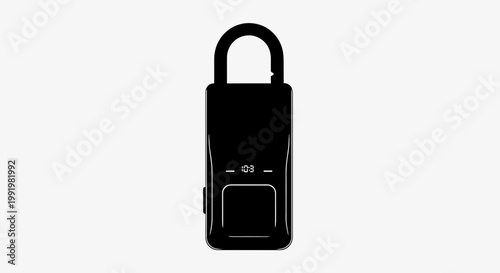 A sleek black digital fingerprint lock with a modern design