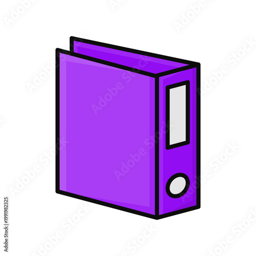 binder file simple outline flat icon illustration