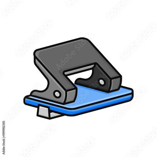hole puncher simple outline flat icon illustration