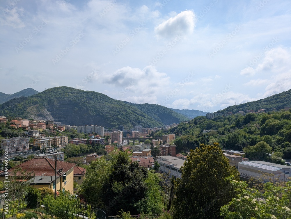 Obraz premium view of the city of genoa