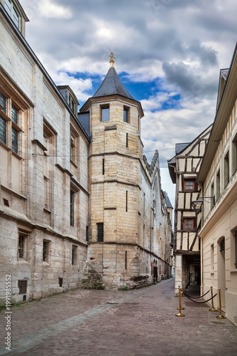 Street  in Rouen downtown, France
