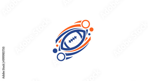 American football sports logo design.