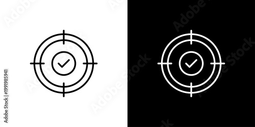 Target Icon Sheet Black And White