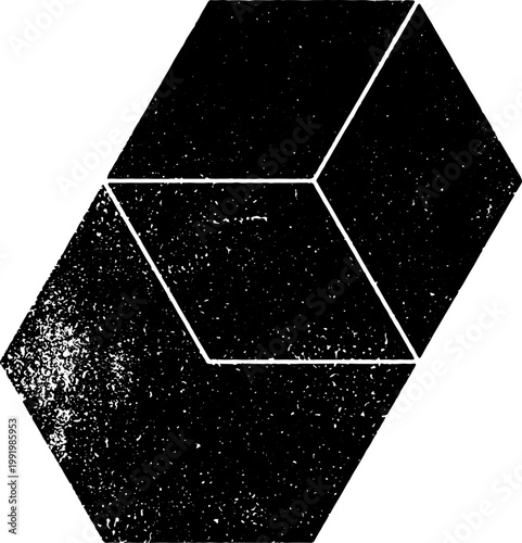 Large vector geometric stamp texture with a transparent background