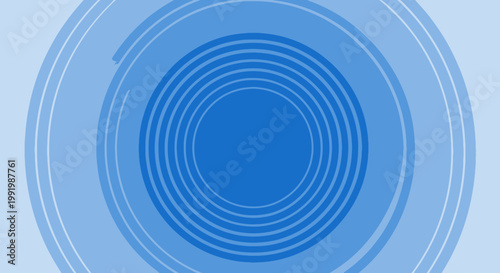 A blue abstract 3d vector wallpaper featuring a light spiral swirl and wavy lines forming a water texture backdrop within a circular vortex shape