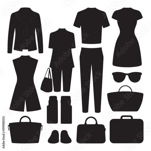 Black Fashion Silhouettes Collection – Clothes & Accessories