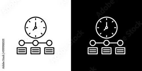 Timeline Icon Sheet Black And White