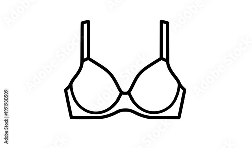 Bra flat icon lingerie clothing vector design