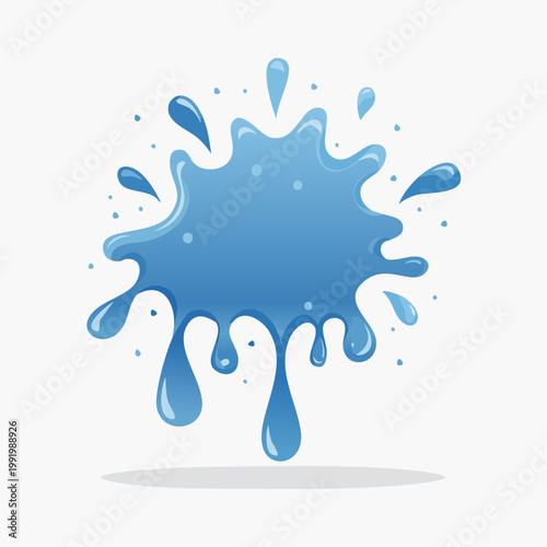 Blue Water Splash Illustration