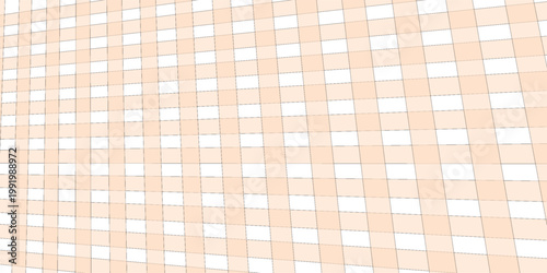 Halloween checkered tablecloth with orange plaid pattern background. Flat vector illustration isolated