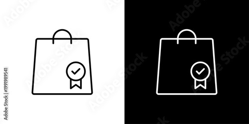 Shopping bag Icon Sheet Black And White