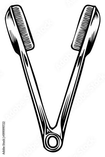 Vintage Style Tweezers With Serrated Grips For Precise Plucking